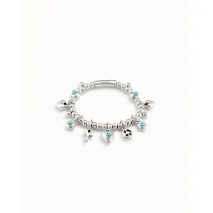UNOde50 Worship Turquoise Metal Natural Stone Bracelet