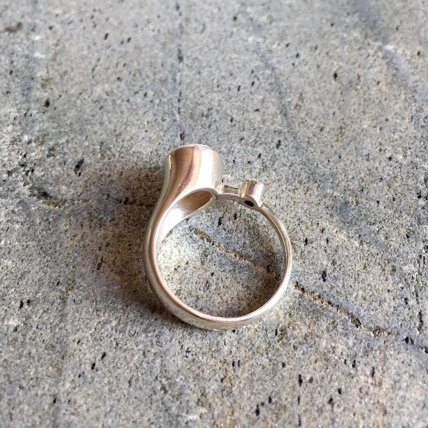Vintage Opal Ring - Natural Opal Ring - Real Emerald Ring